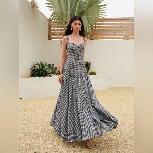 Commense Gingham Belted Sleeveless Dress
Size L - Picture 5 of 8